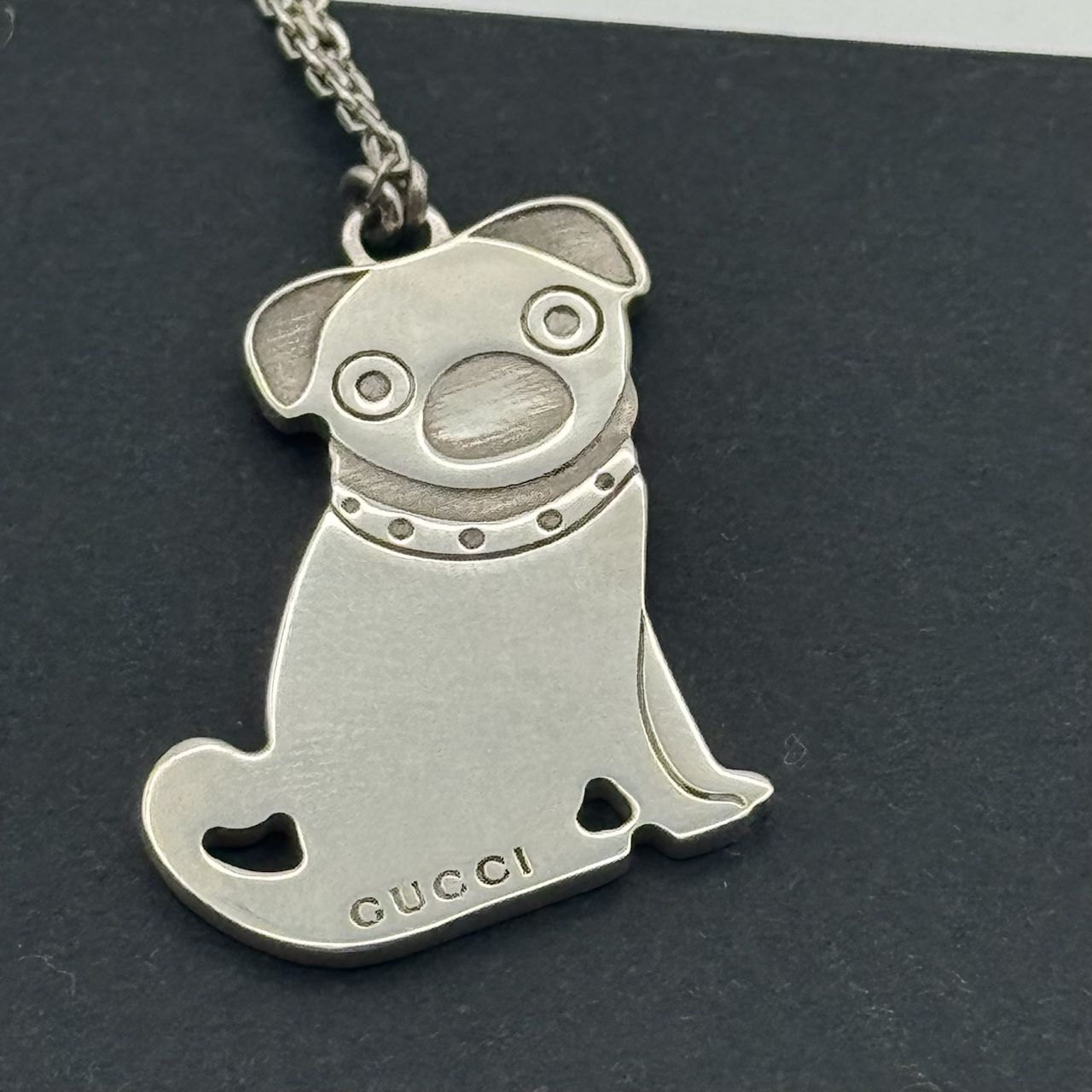 GUCCI グッチ グッチョリ パグ オリバー ネックレス シルバー