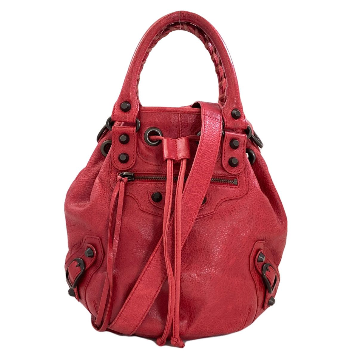 BALENCIAGA バレンシアガ 246438 クラシックミニポンポン ハンドバッグ
