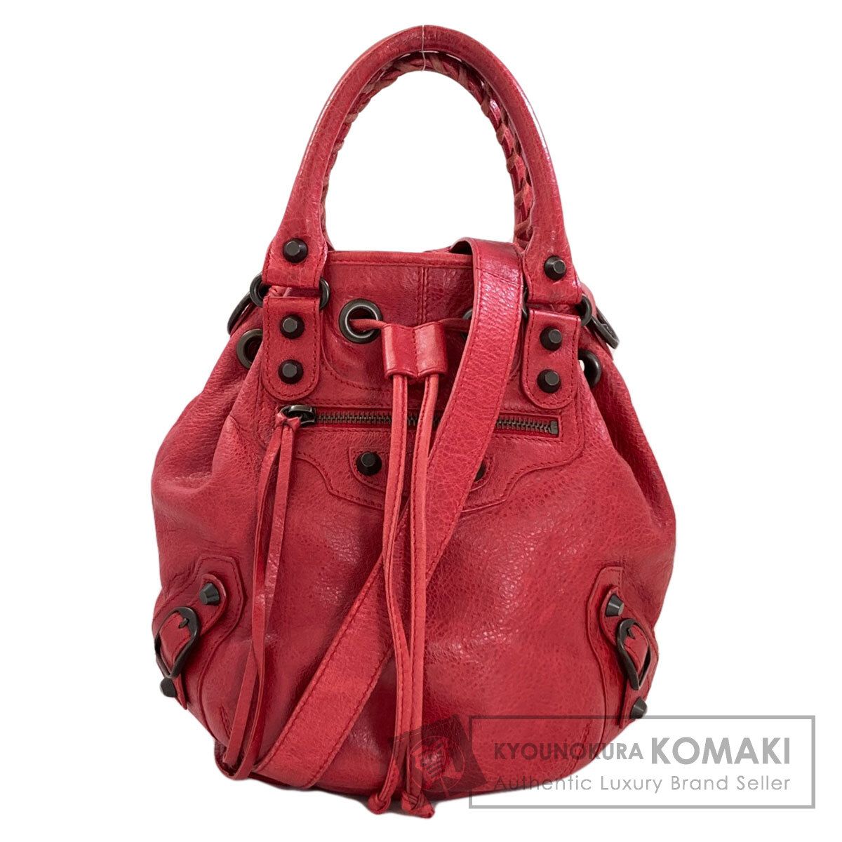 BALENCIAGA バレンシアガ 246438 クラシックミニポンポン ハンドバッグ