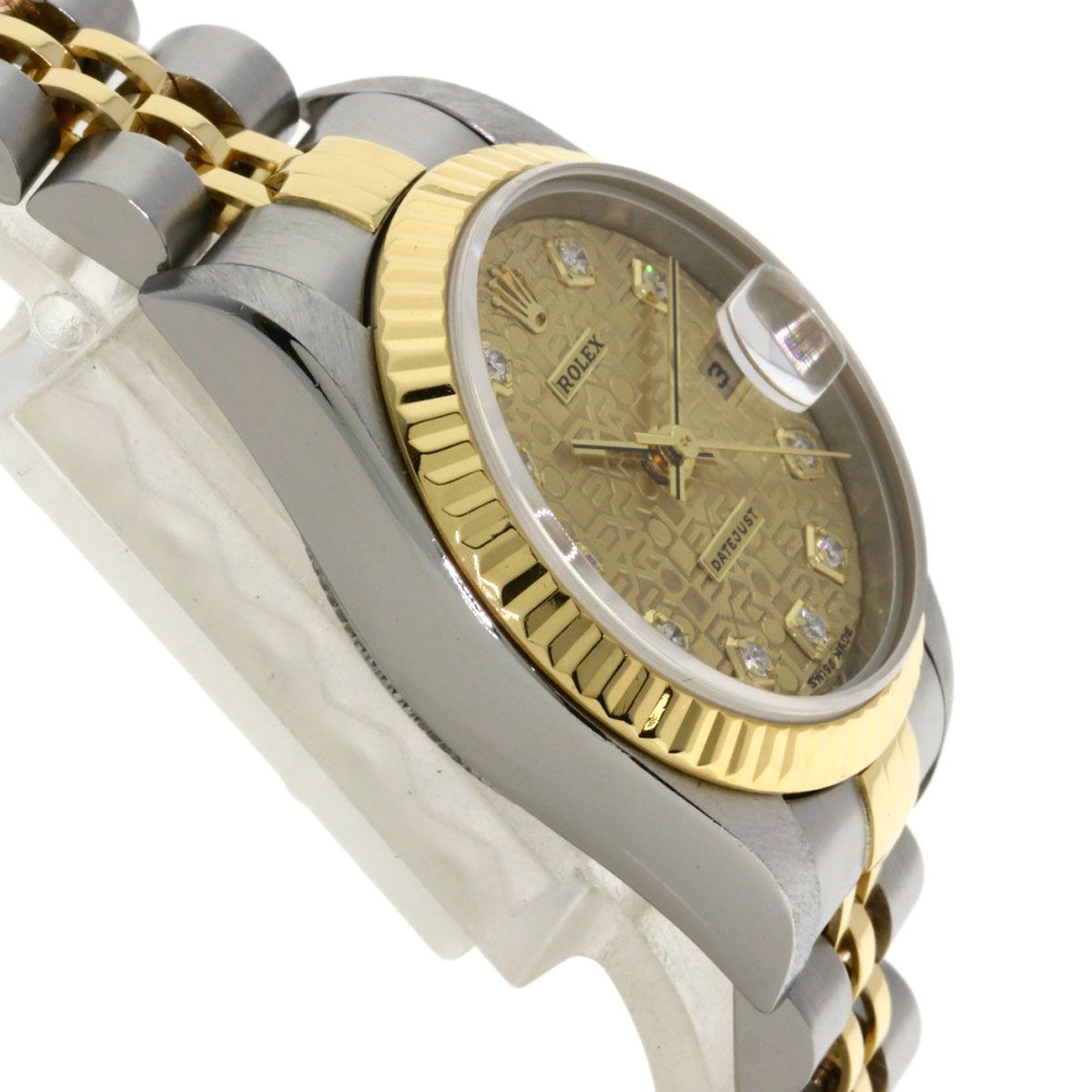 ROLEX ロレックス 79173NG デイトジャスト10P ダイヤモンド 腕時計 SS SSxK18YG レディース [中古] ROLEX ロレックス 69173G デイトジャスト 10P ダイヤモンド 腕時計