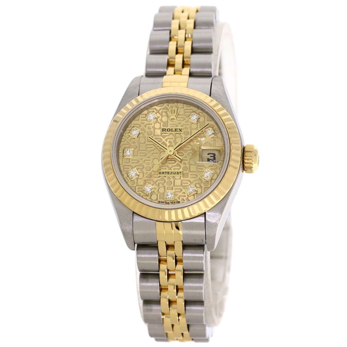 ROLEX ロレックス 79173G デイトジャスト 10P ダイヤモンド 腕時計 SS SSｘK18YG K18YG レディース [中古] ROLEX ロレックス 79173G デイトジャスト 10P ダイヤモンド 腕時計 SS