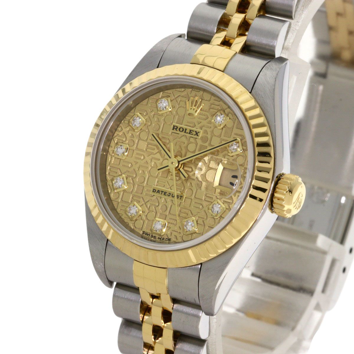 ROLEX ロレックス 79173G デイトジャスト 10P ダイヤモンド 腕時計 SS SSxK18YG K18YG レディース [中古] ROLEX ロレックス 79173G デイトジャスト 10P ダイヤモンド 腕時計 SS