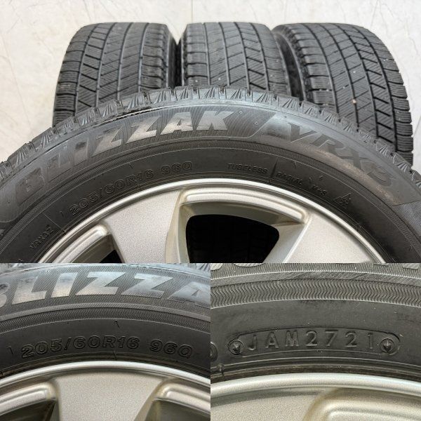 【BS BLIZZAK VRX3 205/60R16】スタッドレス【VOLVO V40クロスカントリー 純正ホイール 16インチ 7J5HPCD108+50】21年製 バリ溝 (MTR572MI) クレジットカード QRコード決済可能 BS BLIZZAK VRX3 205/60R16】スタッドレス【VOLVO V40クロスカントリー
