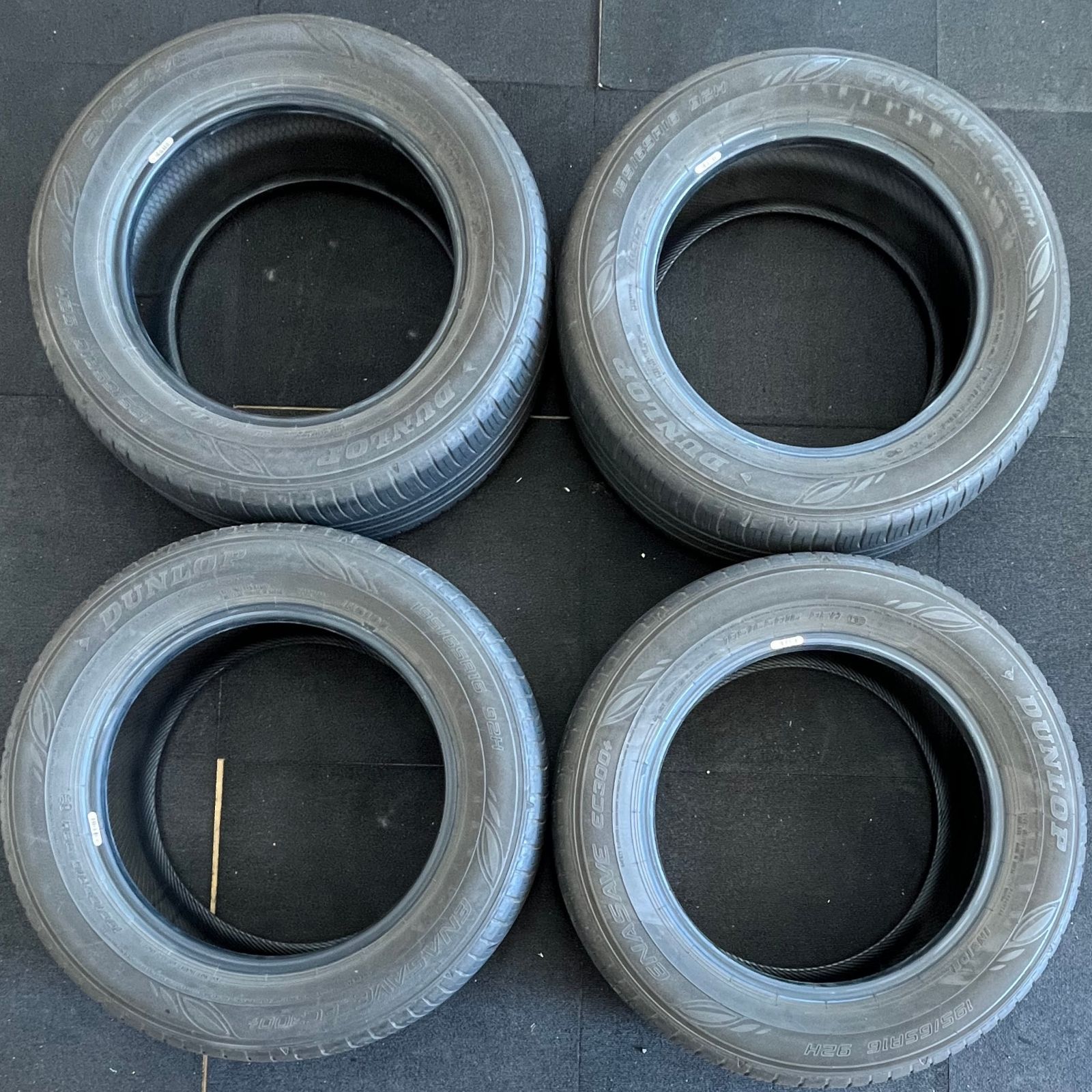 送料無料】【195/65R16】中古 サマータイヤ 4本セット(2本ずつ2セット 