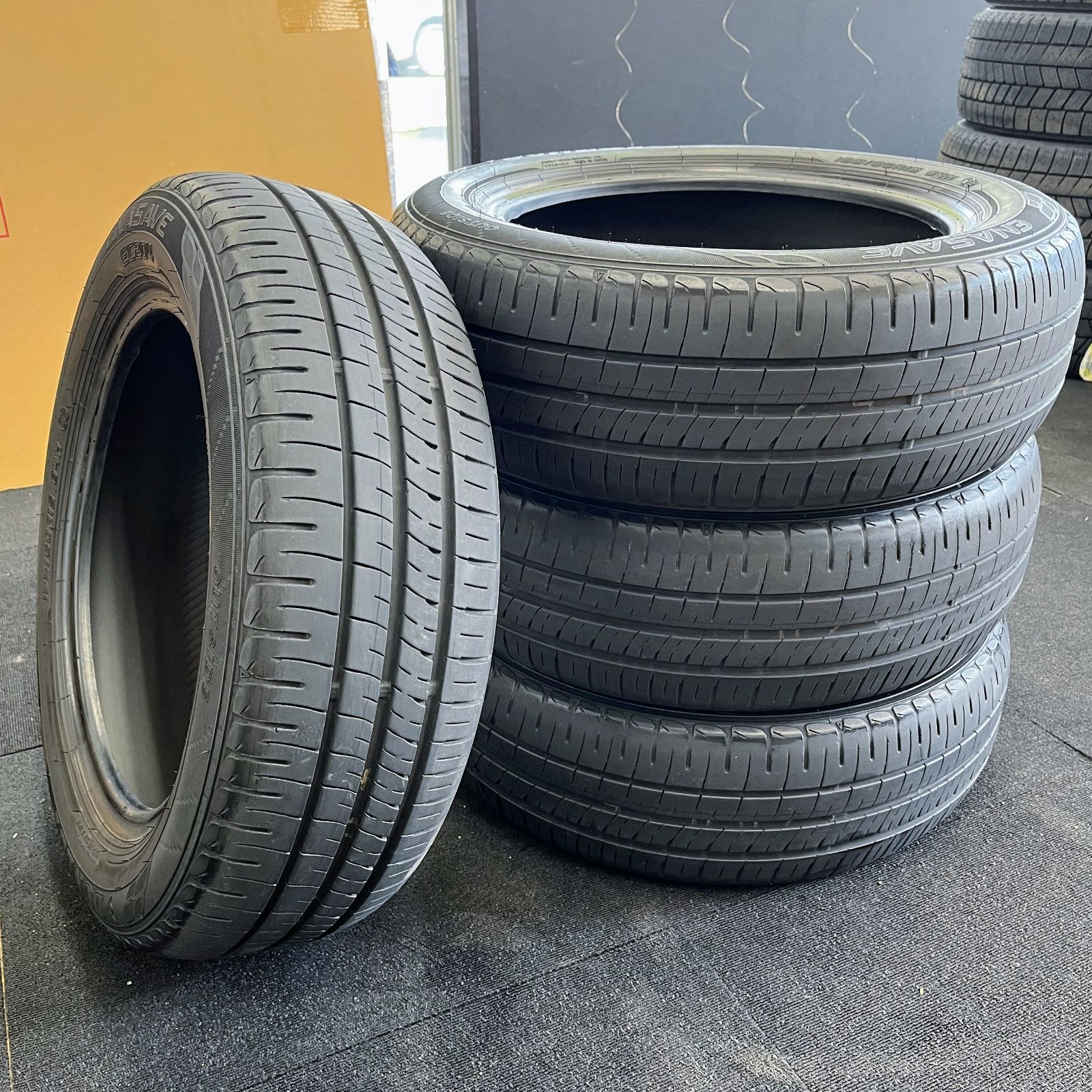 送料無料】【185/60R15】中古 サマータイヤ 4本セット DUNLOP ENASAVE 