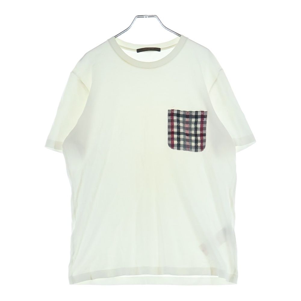 LOUIS VUITTON ホワイト チェック シャツ ルイヴィトン Louis Vuitton モノグラム シルク チェックシャツ 【公式
