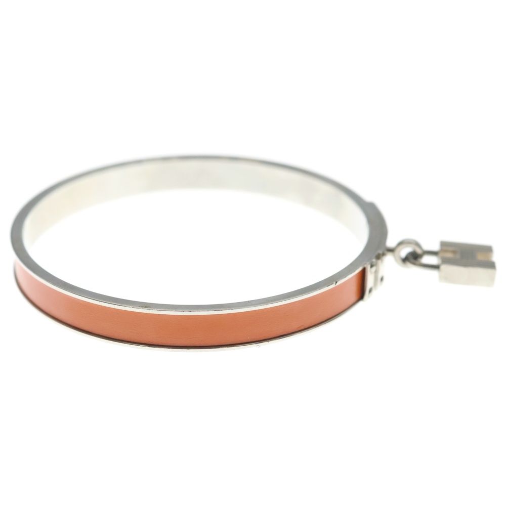 【美品】エルメス　バングル　ケリー　Hカデナ　オレンジ　ロゴ刻印　付属品付き HERMES (エルメス) ケリー Hカデナ バングル ブレスレット シルバー