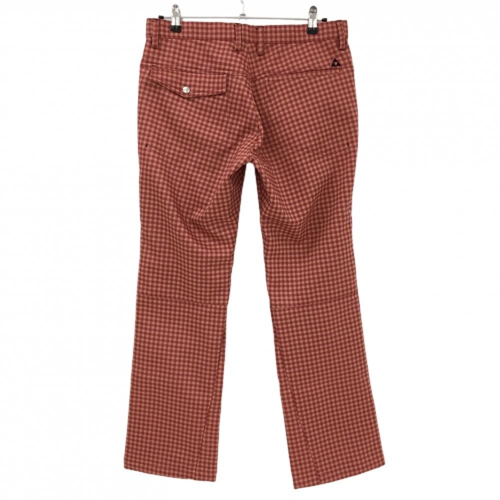 【極美品】FISCHER フィッシャー ゴルフパンツ LL ストレッチ レッド 超美品】フィッシャー パンツ レッド×オレンジ ギンガムチェック