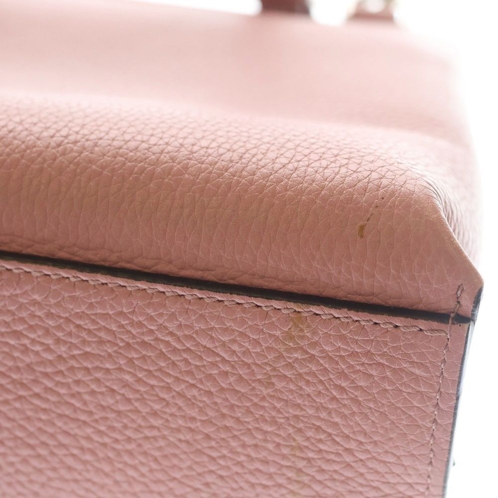 GUCCI グッチ グッチ バンブーデイリー 2WAYバッグ ハンドバッグ ショルダーバッグ ピンク レザー 370831 シルバー金具 GUCCI - GUCCI グッチ グッチ バンブーデイリー 2WAYバッグ