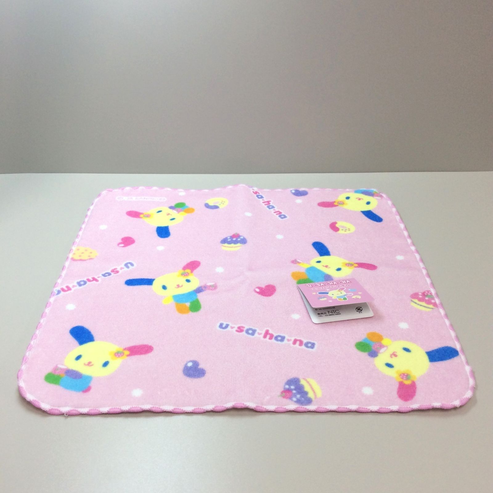 d188【新品・未使用】ウサハナ ミニハンドタオル ちらし 25cm×25cm 