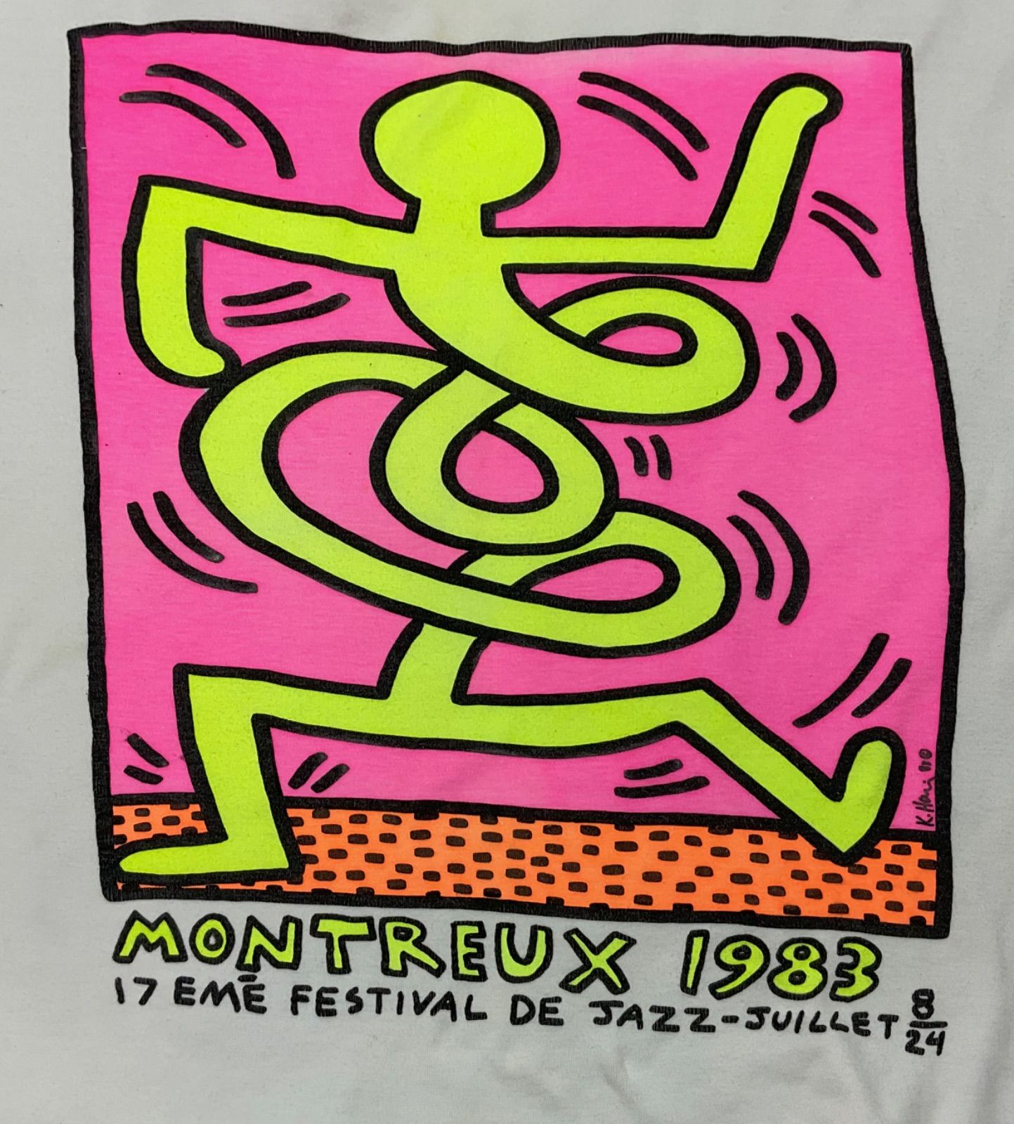 F85 Montreux 1983 Keith HaringプリントTシャツ キースヘリング