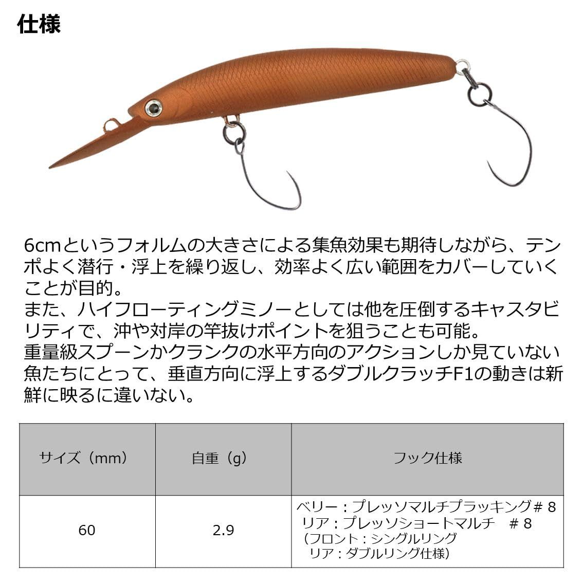 エリアトラウトルアー ザッガー リプライ ダブルクラッチ 【公式通販】