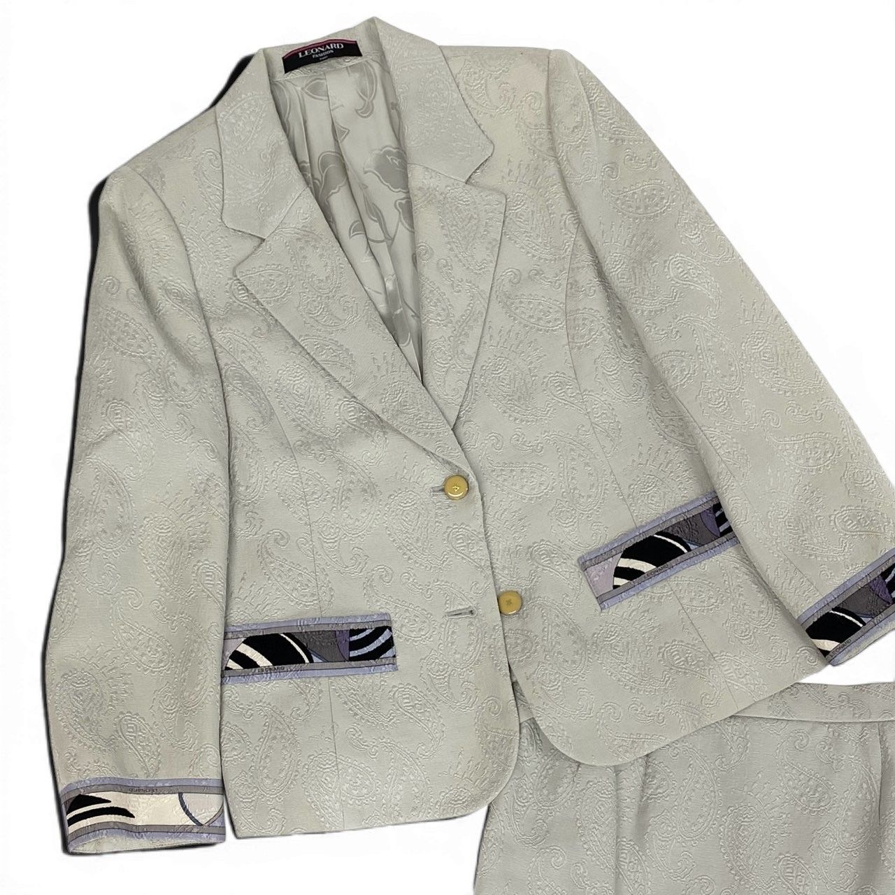 3d15 LEONARD FASHION レオナール セットアップ スカートスーツ 