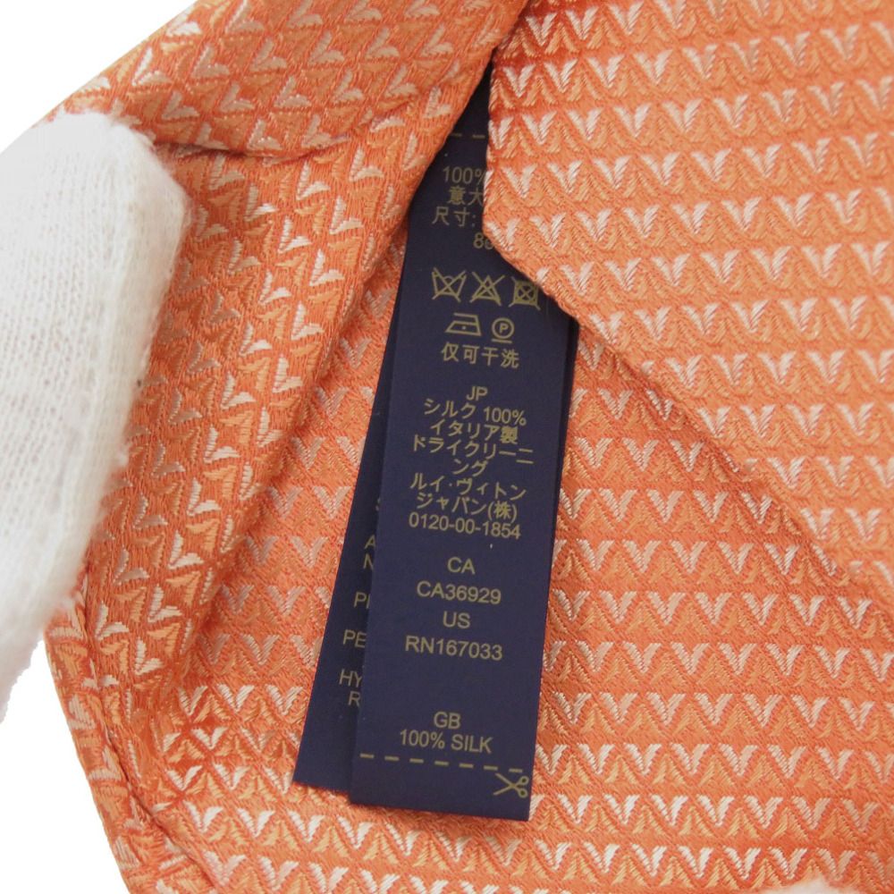 未使用 ルイ ヴィトン ダイヤモンドブイ 8CM M75997 シルク オレンジ ネクタイ LV 0032【中古】LOUIS VUITTON メンズ 未使用 ルイ ヴィトン ダイヤモンドブイ 8CM M75997 シルク オレンジ
