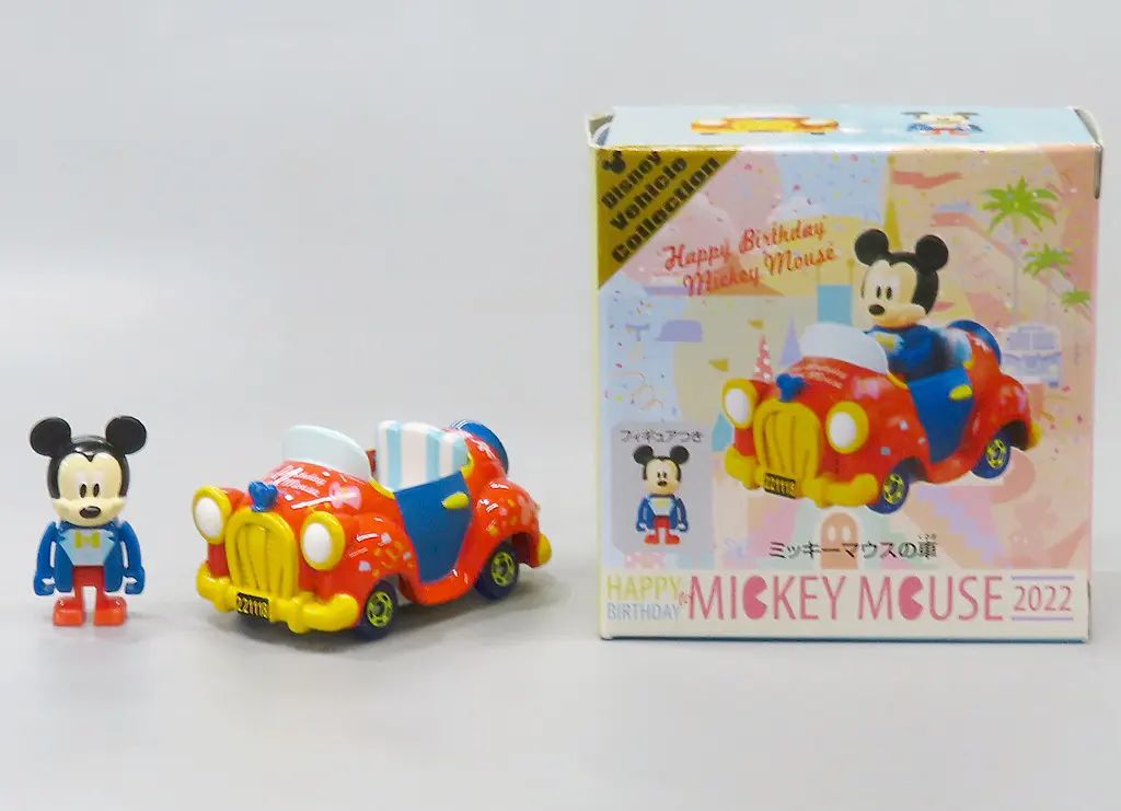 中古】トミカ ミッキーマウスの車 フィギュア付き 2022(レッド×ブルー