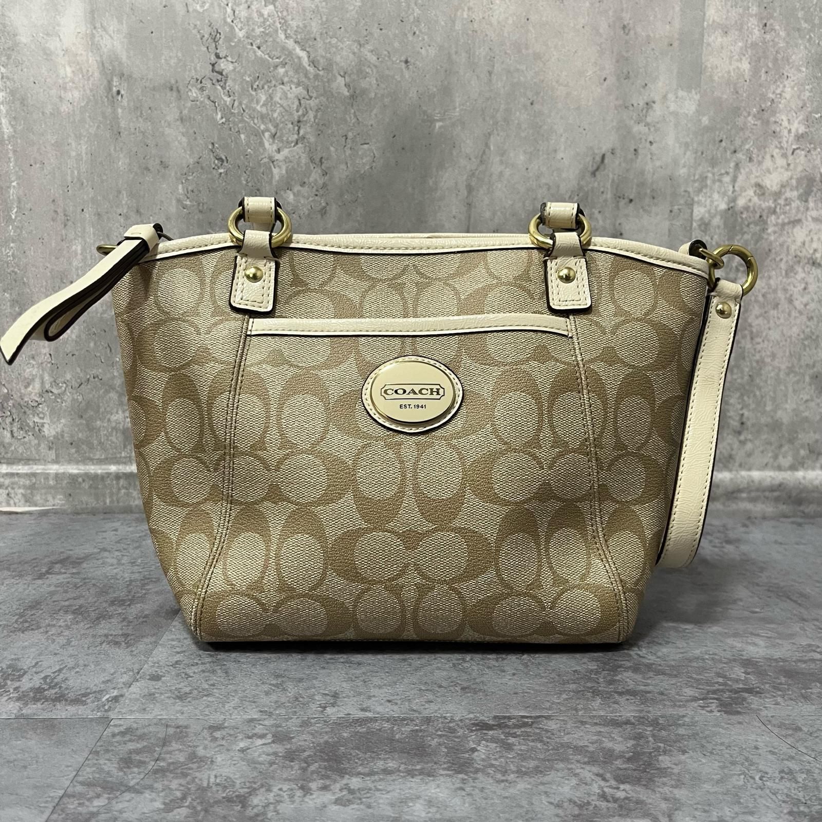 COACH】コーチ ペイトンシグネチャー スモールポケットトート 