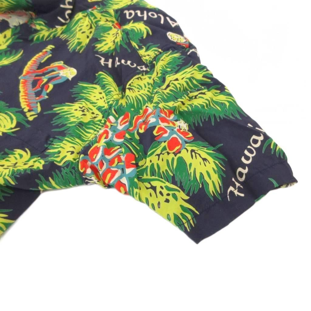 ビームスボーイ BEAMS BOY 美品 アロハシャツ ハワイアンシャツ 緑