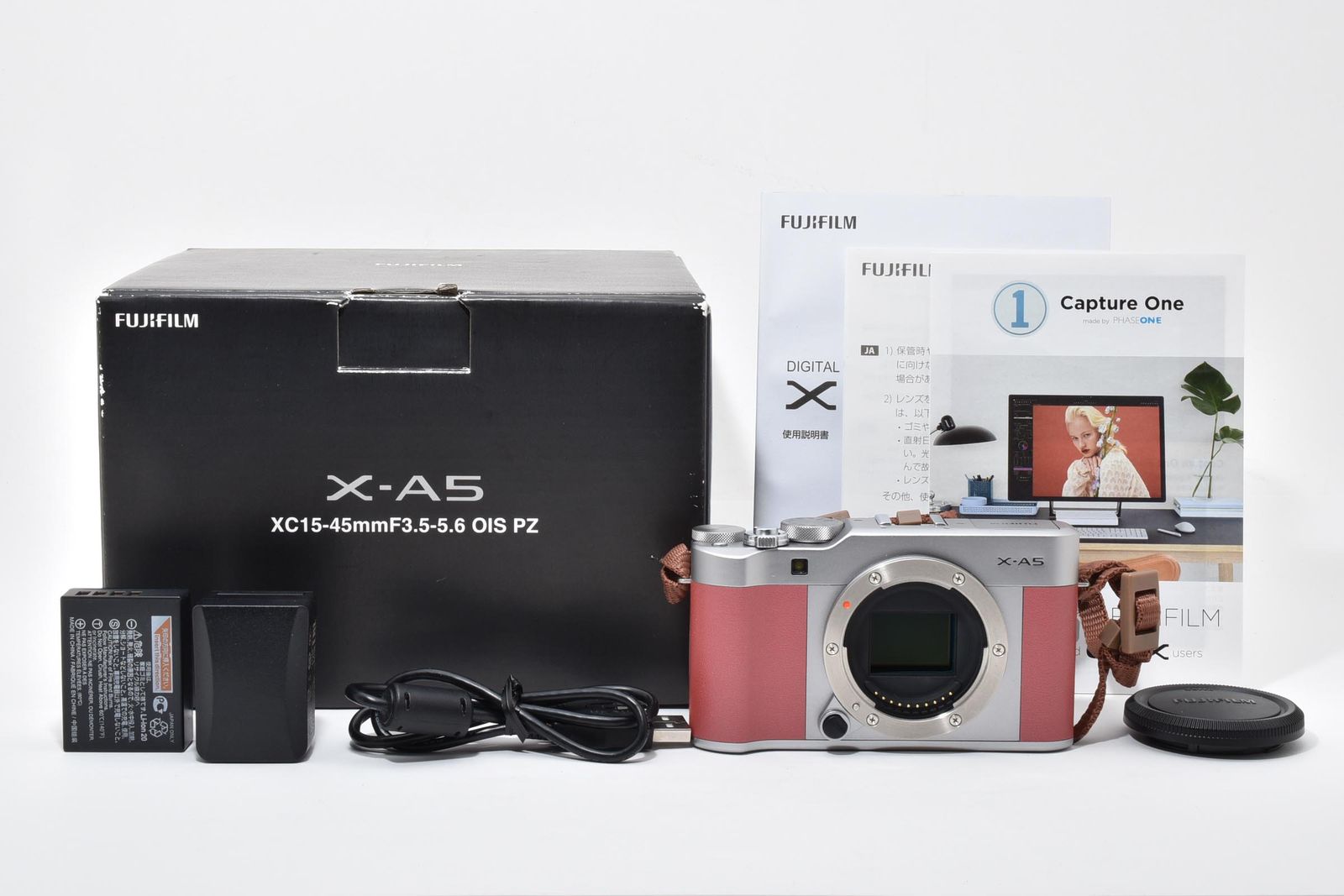 ■極上品■ 富士フィルム X-A5 ピンク #D049 □極上品□ FUJIFILM 富士フィルム X-A5-P ミラーレス一眼 #D049