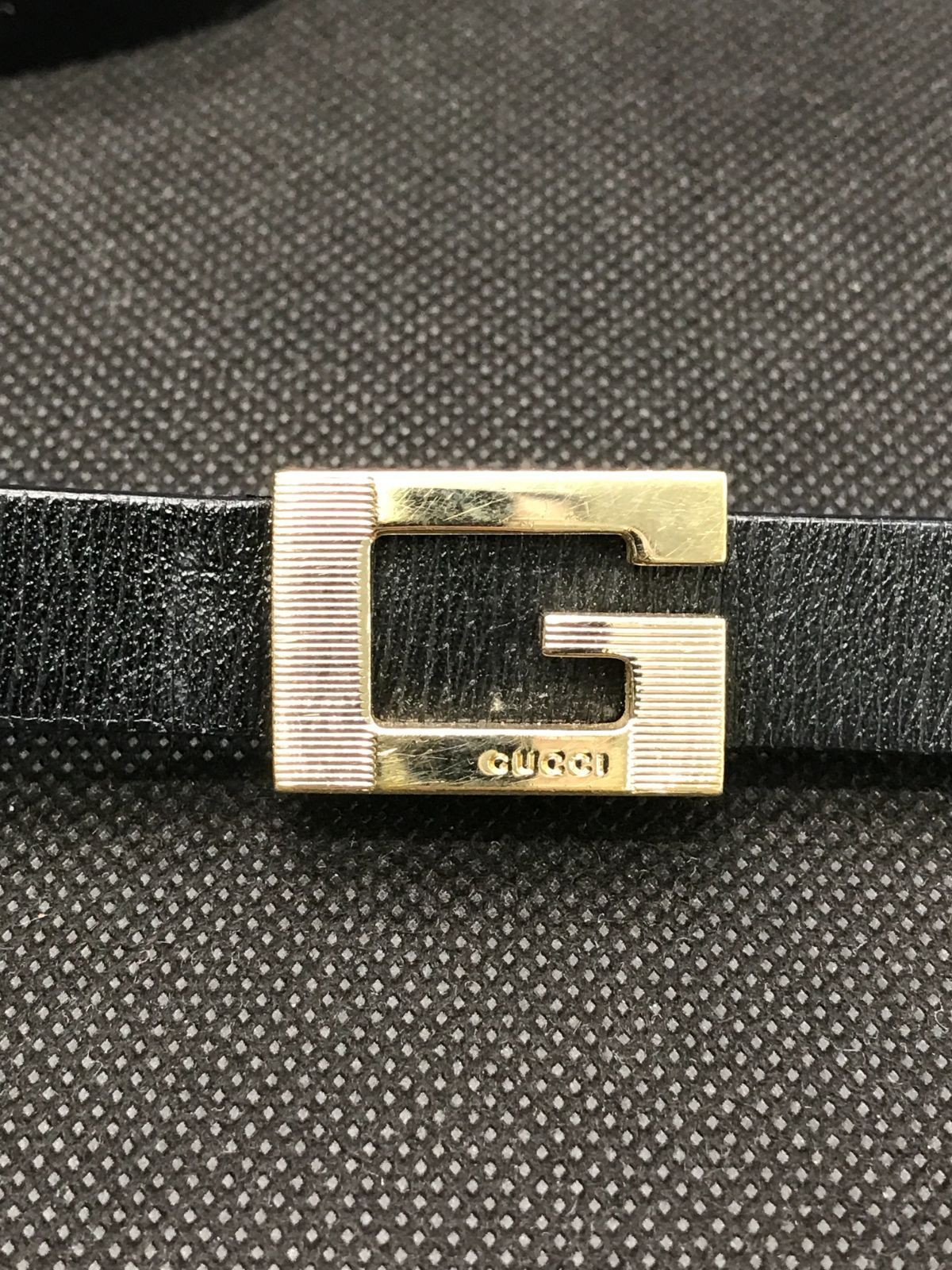 GUCCI グッチ ベルト レザー 表記サイズ 75-30 Gロゴ ゴールド金具