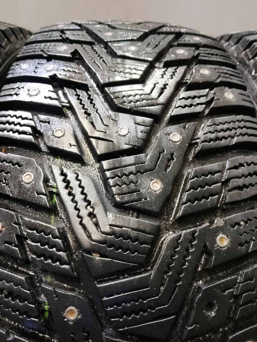 HANKOOK winter I Pike RS2 195/65R15 15インチ スパイクタイヤ 4本 バリ溝 カップピン ヴォクシー カローラツーリング プリウス等(KTM527)