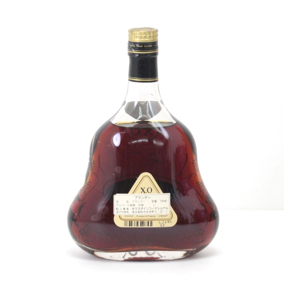 Hennessy ヘネシー コニャック X.O 7クリアボトル、金キャップ 00ml 40 