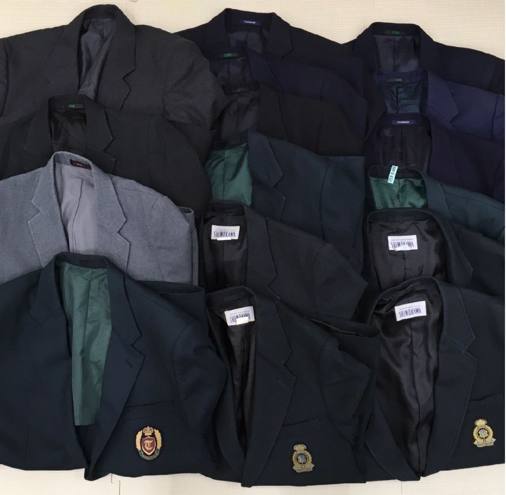 兵庫・広島方面 男子学生服 16点セット /ブレザー/170A/175A/180A/185A/M/L/制服/冬服/冬用/中学校/高校/まとめ売り
