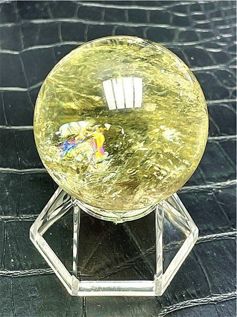 105mm AAA級【金運UP】☆天然シトリン丸玉B89D1/420D12C 【公式通販】
