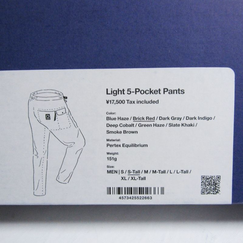 未使用 山と道 ヤマトミチ Light 5-Pocket Pants 24 M's 2024年 ライト
