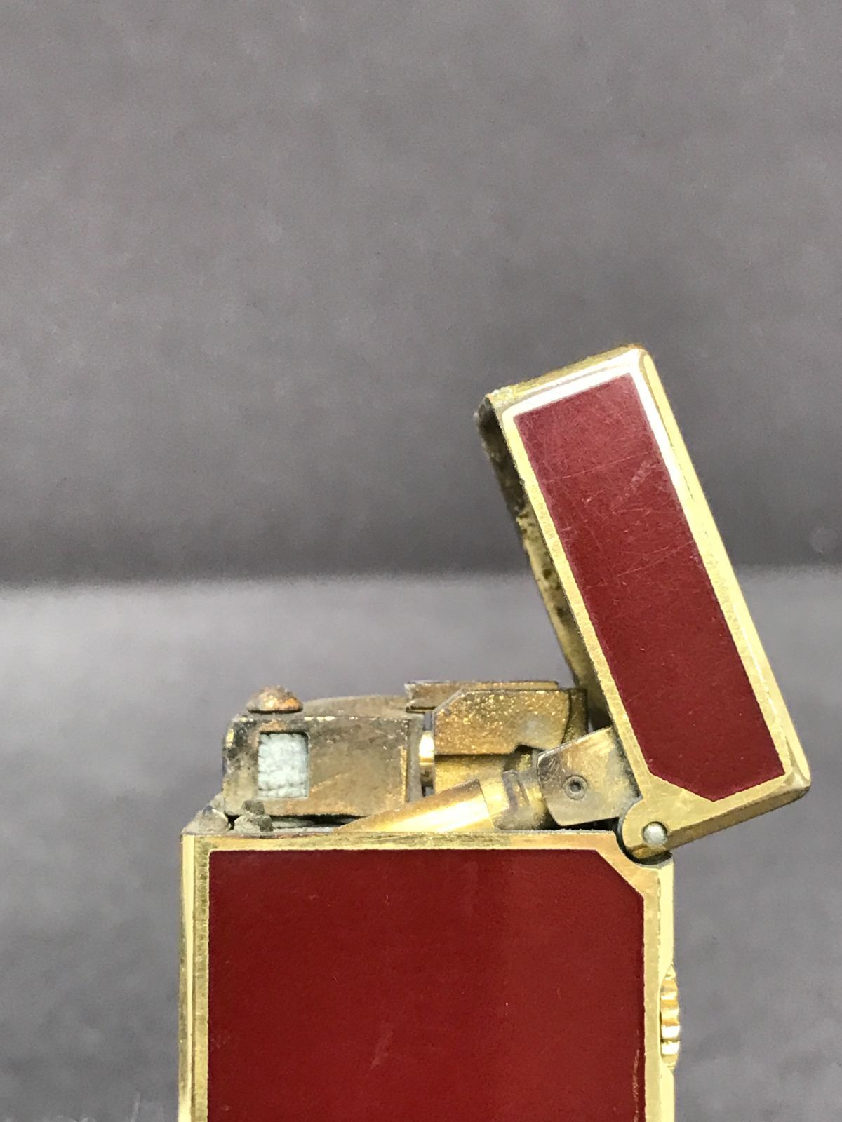 Dunhill ダンヒル ガスライター ローラー式 ボルドー×ゴールド系 1548 