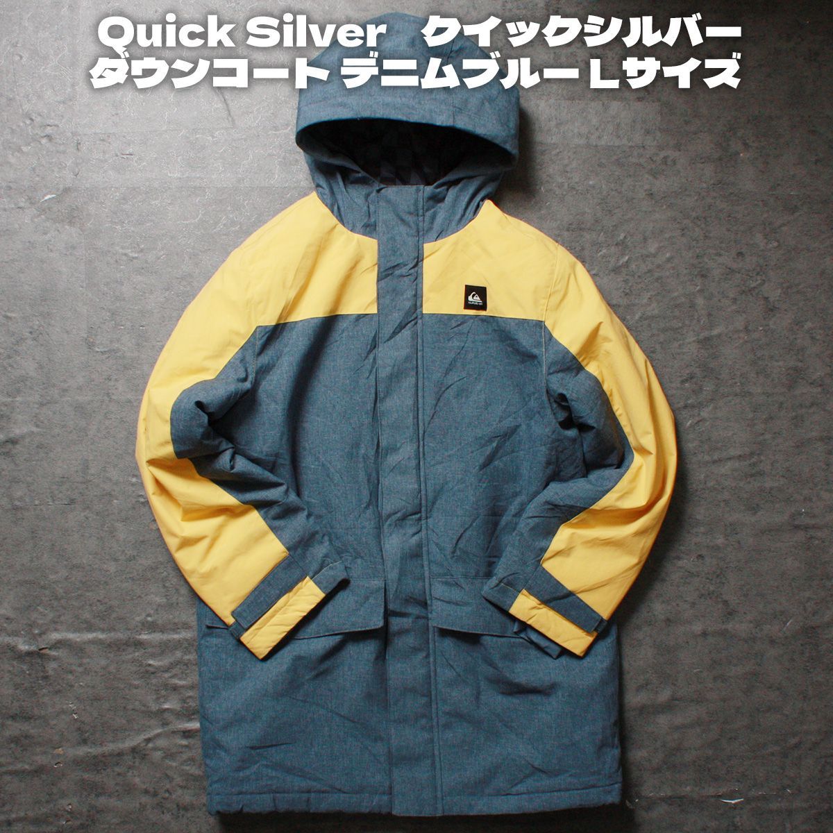 Quick Silver クイックシルバー ダウンコート デニムブルー Lサイズ 