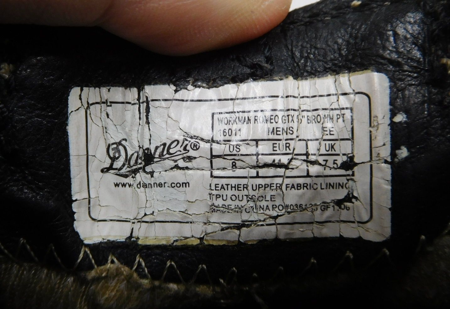Danner ダナー WORKMAN ROMEO GTX5 16011 ブラウン size:US8 中古 Danner ダナー WORKMAN ROMEO GTX5 16011 ブラウン size:US8 中古囗T巛