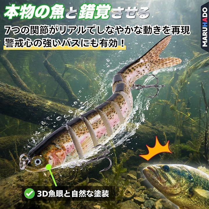 MARUHADO ビッグベイト シーバス ルアー 5本セット シンキングミノー
