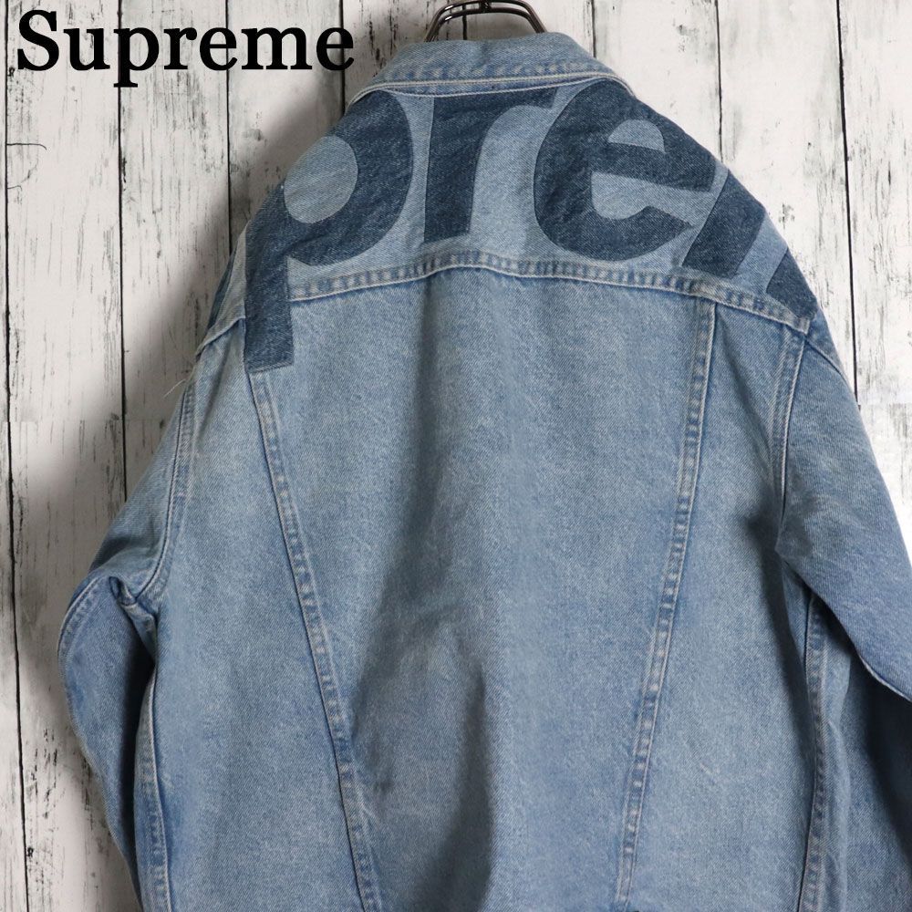 メンズ シュプリーム Supreme Gジャン インセットロゴ デニム