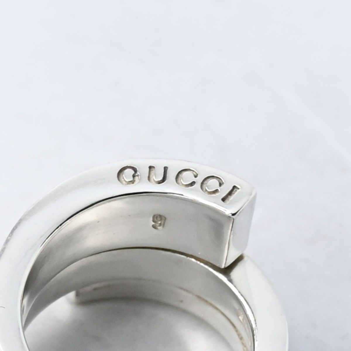 研磨済】 GUCCI スネーク シルバー リング 7.5号 指輪 Ag925 グッチ 