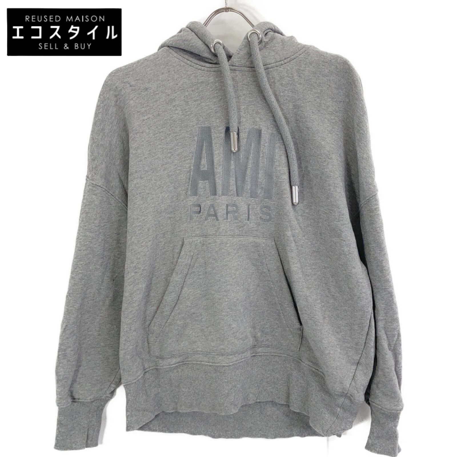 AMI PARIS アミパリス ｸﾞﾚｰ 刺繍ﾛｺﾞ ｽｳｪｯﾄﾊﾟｰｶｰ XXS - メルカリ