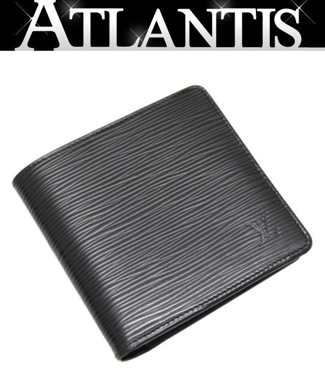 美品ルイヴィトンM63652ポルトフォイユマルコ黒色メンズ二つ折り財布ルイビトン ルイヴィトン Louis Vuitton ポルトフォイユ・マルコ 二つ折り財布