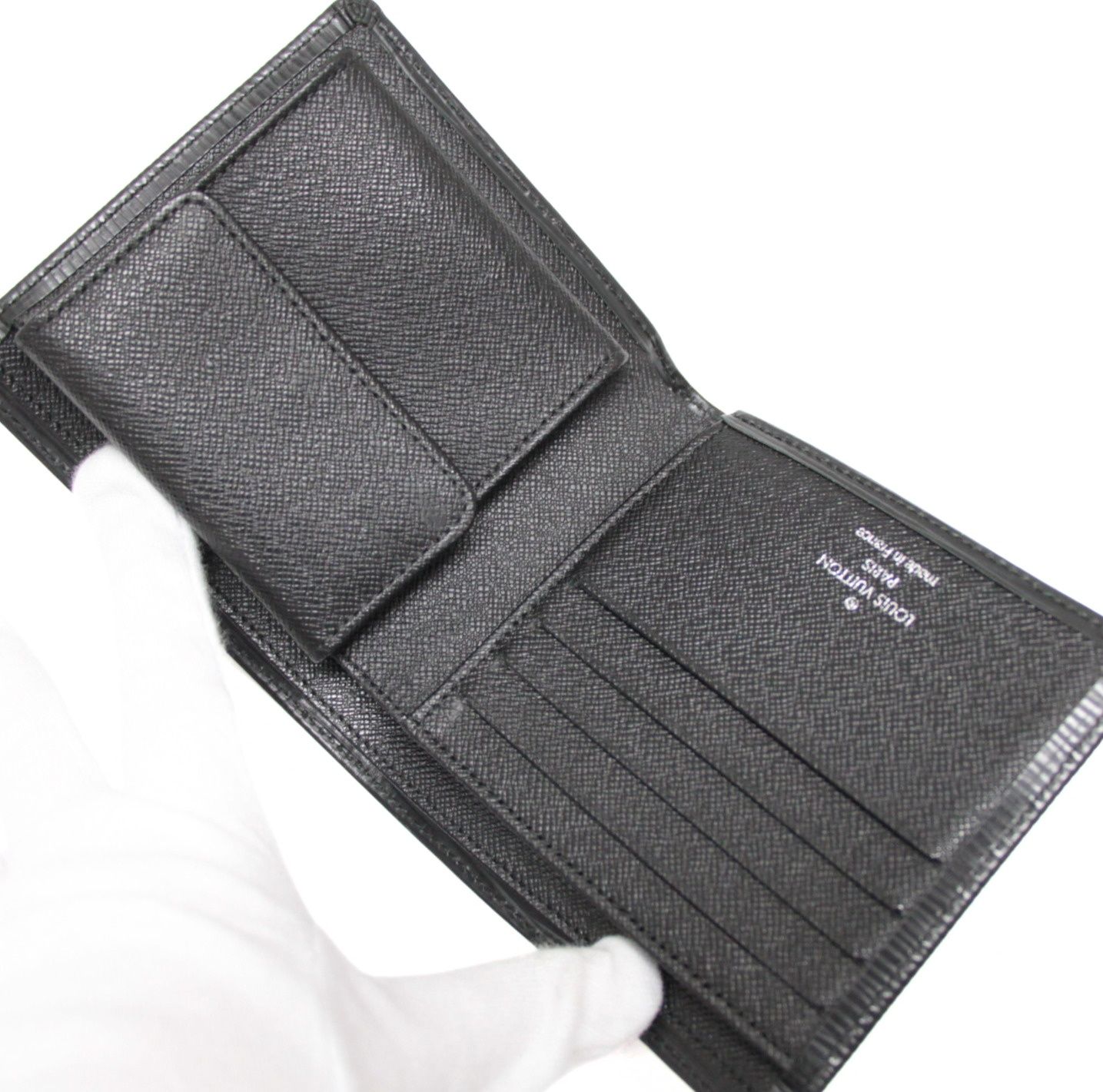 美品ルイヴィトンM63652ポルトフォイユマルコ黒色メンズ二つ折り財布ルイビトン LOUIS VUITTON（ルイ・ヴィトン） 美品 ルイ ヴィトン メンズ 二つ折り