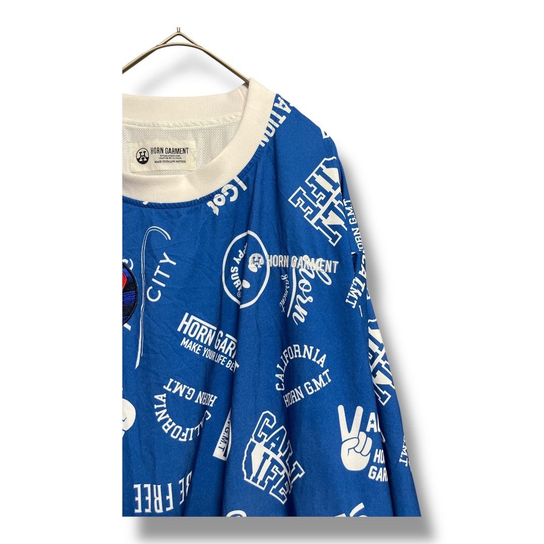 HORN GARMENT ホーンガーメント 総柄 クルーネック プルオーバー 