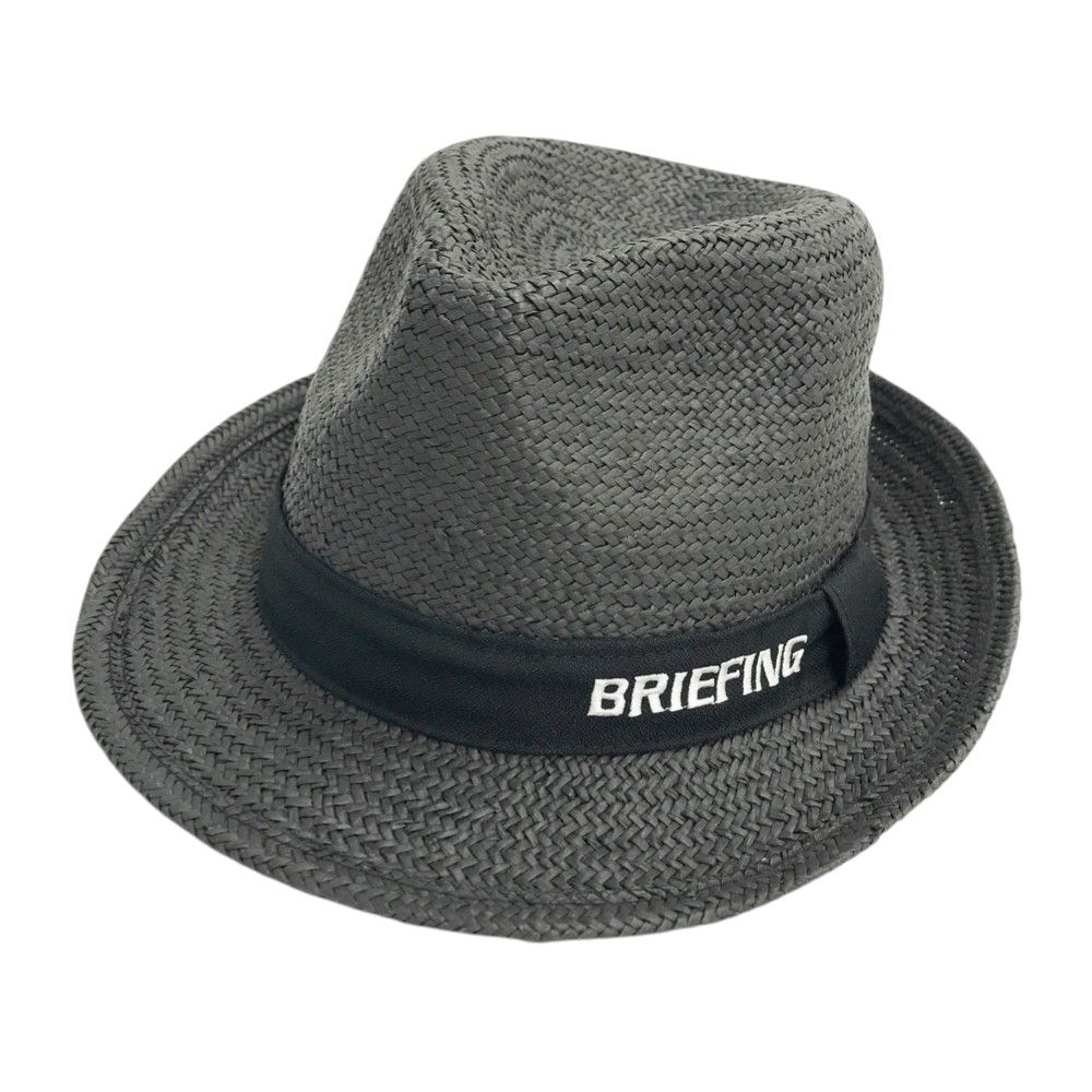 BRIEFING GOLF ブリーフィング 中折れ ストローハット ブラック系 L [240101583926] ゴルフウェア ストスト
