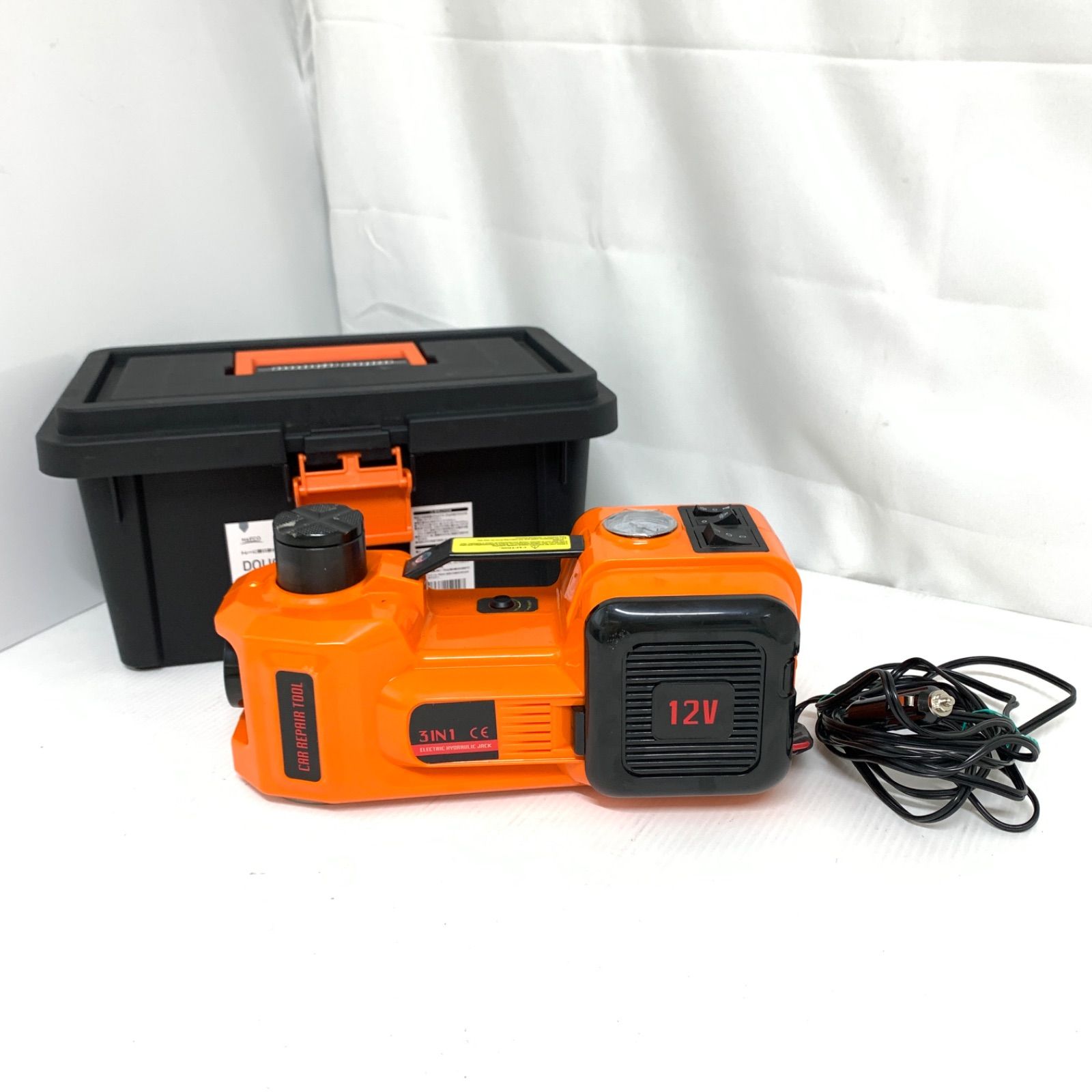 【中古】カーリペアツール 電動油圧ジャッキ 5t 12V LEDライト　箱違い品　　　M80415-4