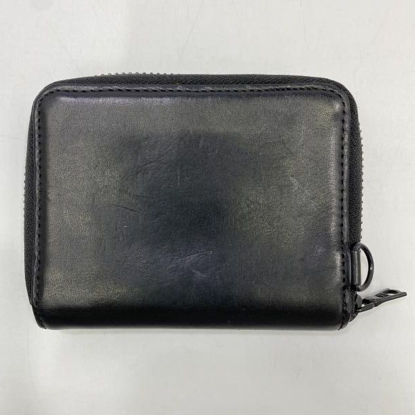 中古】HYSTERIC GLAMOUR ロゴスタッズ ラウンドジップ ミニウォレット