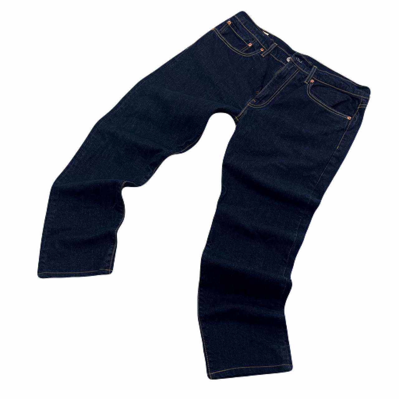 リーバイス 502 デニムパンツ メンズ W34 ストレート 濃紺 ストレッチ