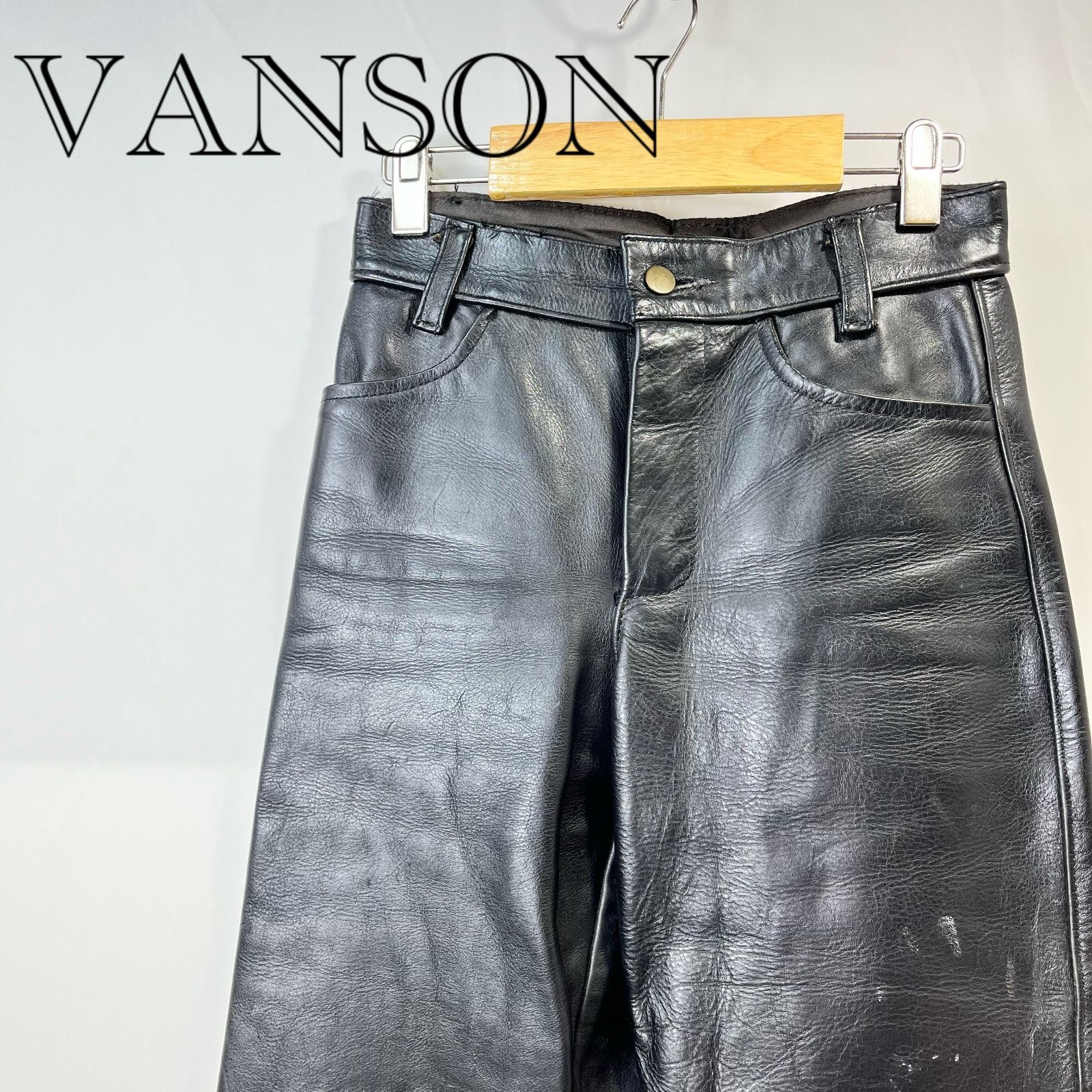 VANSON バンソン レザーパンツ ライダースパンツ Size:28 USA製 メンズ 