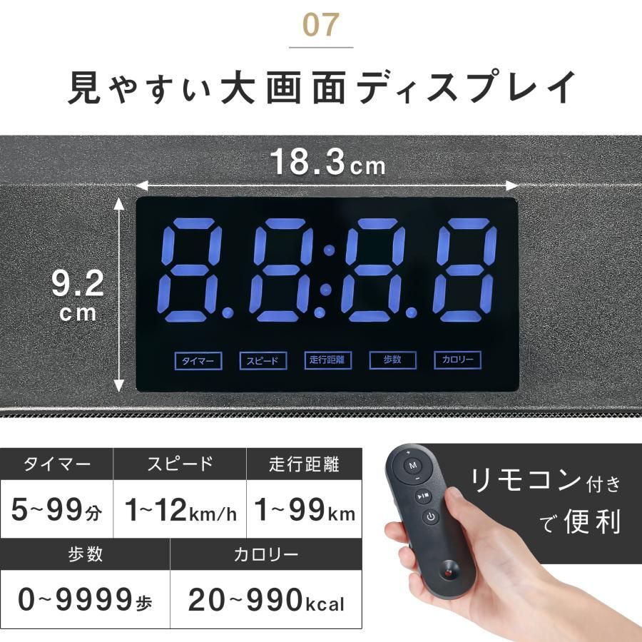 3088 電動ルームランナー 家庭用 MAX12km/h 折りたたみ式 静音 薄型 ト 