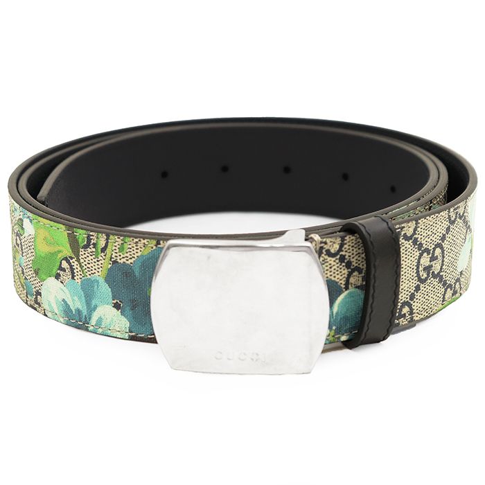 【美品】GUCCI グッチ ベルト メンズ レディース ユニセックス 115-46 サイズ 546375 レザー ロゴ GG ブルームス スプリーム モノグラム フローラル 花柄 シルバーバックル 小物 袋付属 マルチカラー イタリア製 美品】GUCCI グッチ ベルト メンズ レディース ユニセックス 115-46