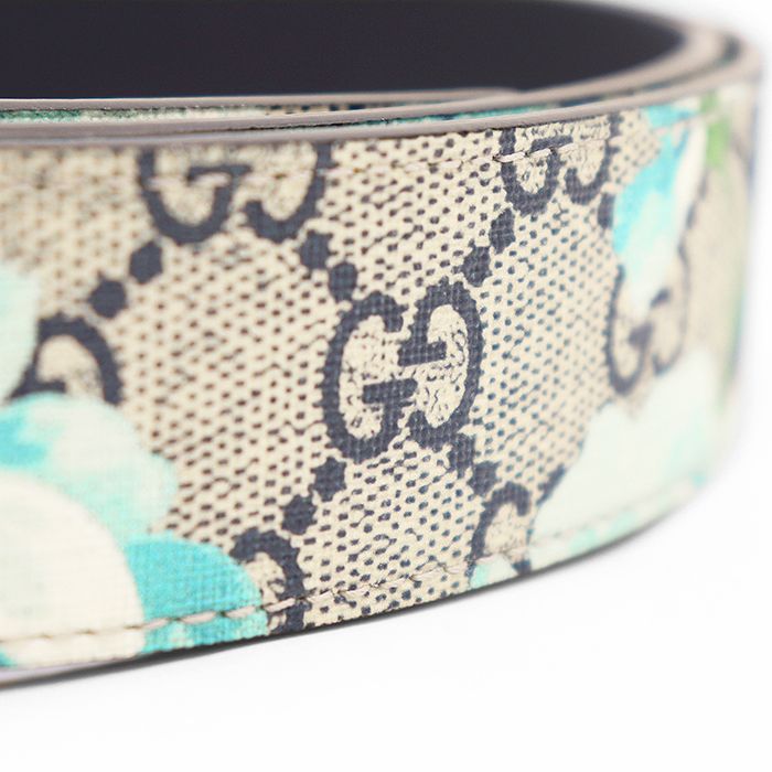 【美品】GUCCI グッチ ベルト メンズ レディース ユニセックス 115-46 サイズ 546375 レザー ロゴ GG ブルームス スプリーム モノグラム フローラル 花柄 シルバーバックル 小物 袋付属 マルチカラー イタリア製 美品】GUCCI グッチ ベルト メンズ レディース ユニセックス 115-46