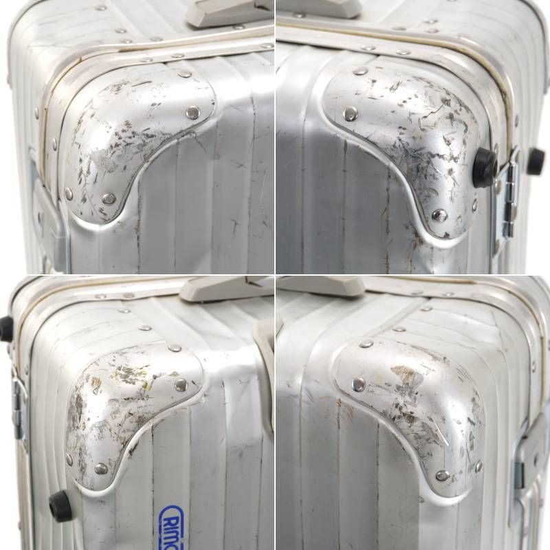 リモワ　RIMOWA トパーズ　２輪63L シルバー RIMOWA リモワ TOPAS トパーズ 63L 2輪 TSAロックベルト付 チェック