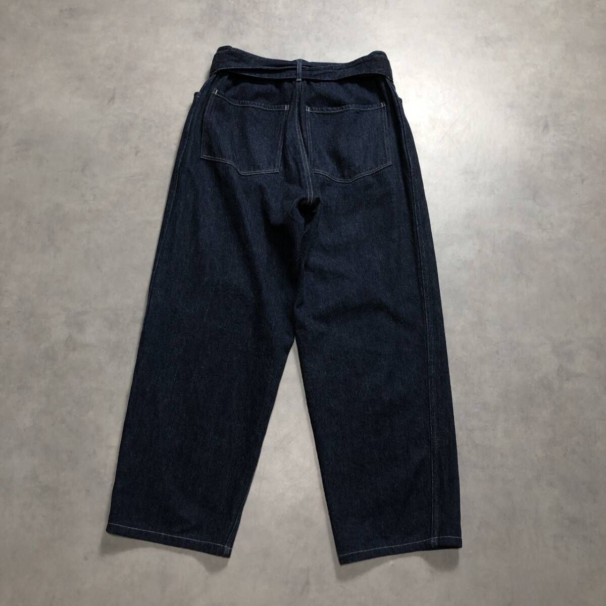 GQ5196◇comoli : 23ss ベルテットデニム◇1◇インディゴ コモリ 濃紺 