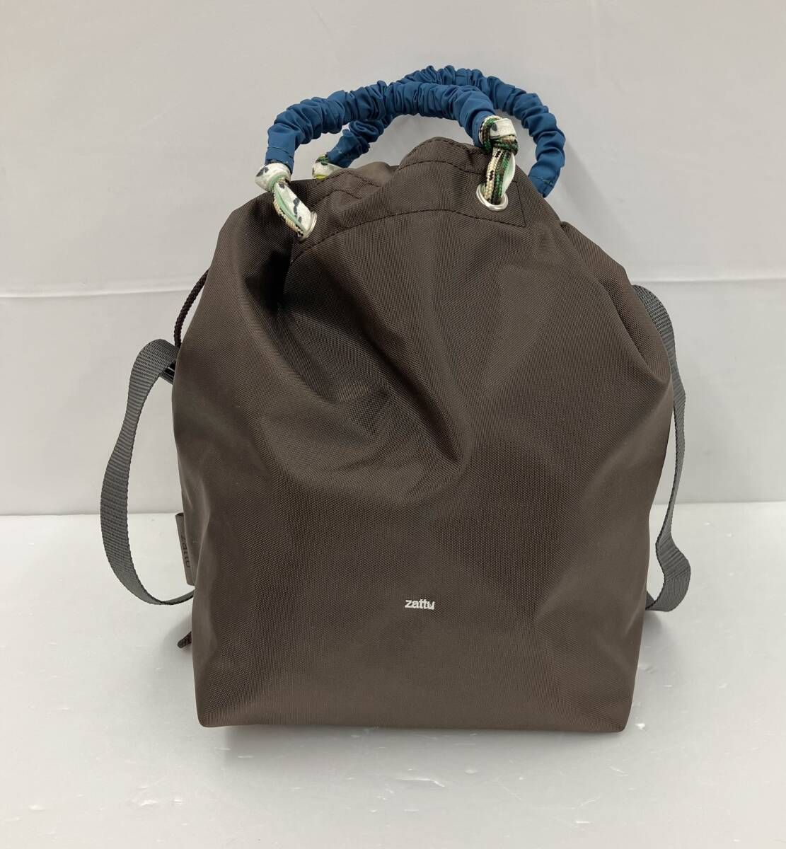 zattu ザッツ 巾着 ポーチ ショルダーバッグ 黒 S3349 zattu(ザッツ 