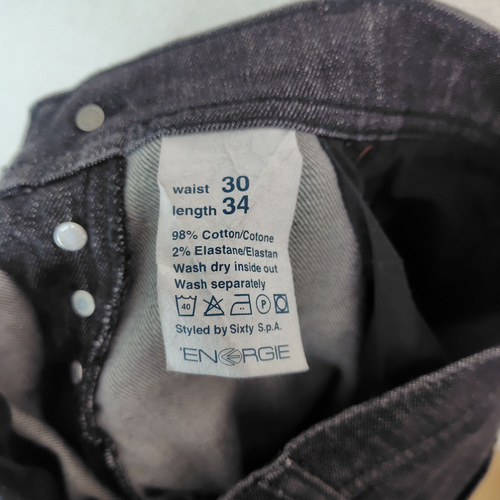 00s ENERGIE エナジー デニムパンツ ブラック W30 L34 メンズ 古着 